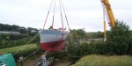 craned out of the workshop